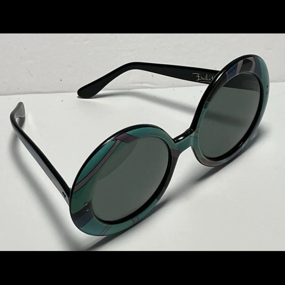 🔥 Vintage Emilio Pucci Sunglasses, 1960's Green Blue Purple/ Vivara Design Chic